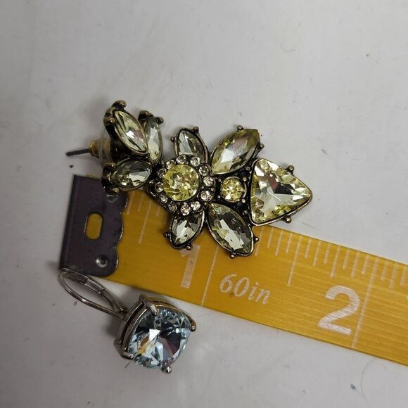 Rhinestone Earring Lot Baublerbar Dangle Drop Stud - Picture 5 of 5